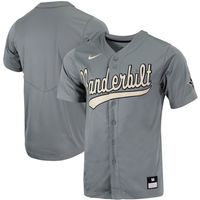 Men's Nike Charcoal Vanderbilt Commodores Replica Full-Button Baseball Jersey