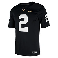 Men's Nike Diego Pavia Black Vanderbilt Commodores NIL Football Game Jersey