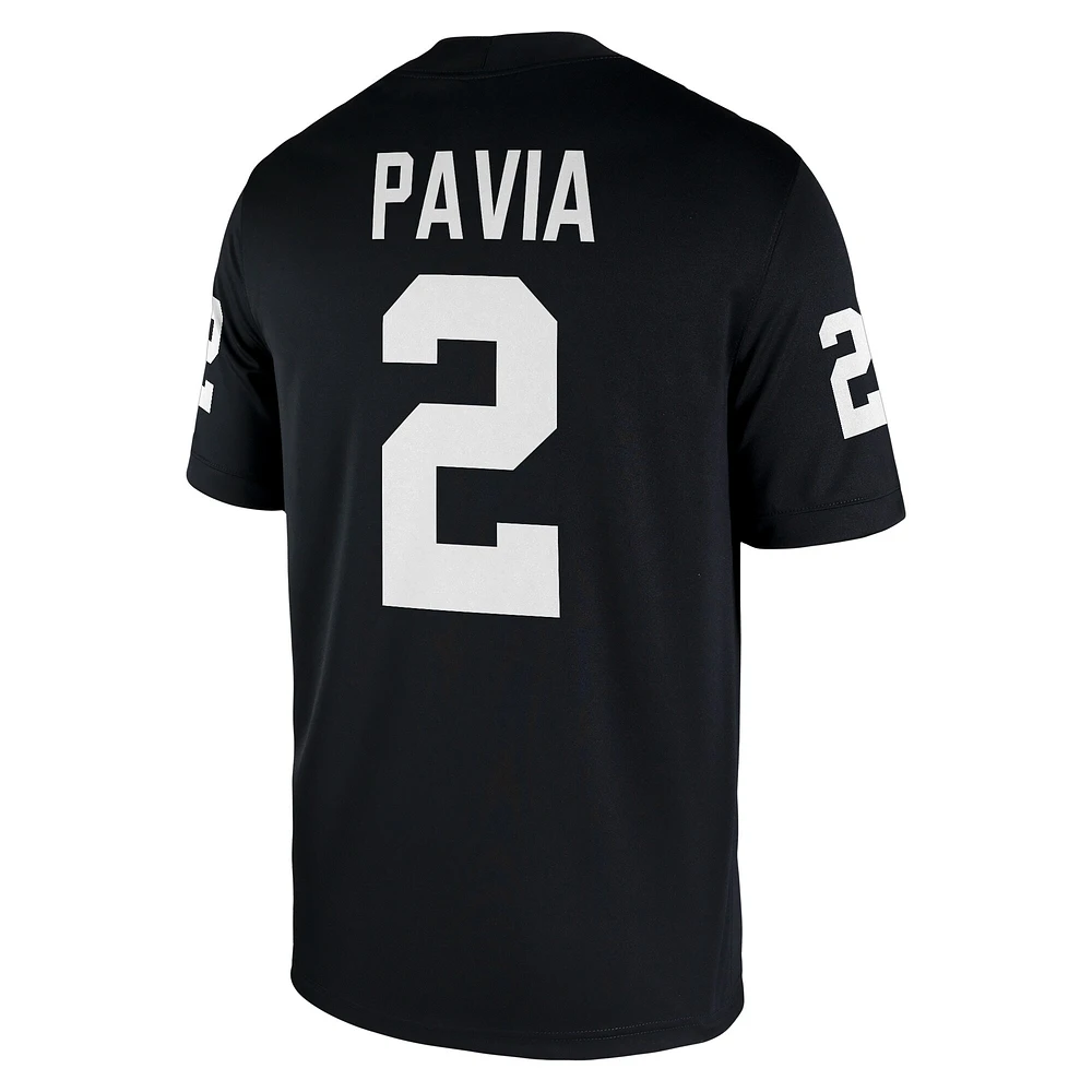 Men's Nike Diego Pavia Black Vanderbilt Commodores NIL Football Game Jersey