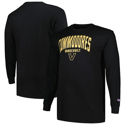 T-shirt à manches longues pour hommes Profile Black Vanderbilt Commodores Big & Tall Color Arch