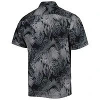 Men's Tommy Bahama Black Vanderbilt Commodores Coast Luminescent Fronds IslandZone Button-Up Camp Shirt