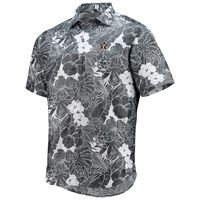 Men's Tommy Bahama Black Vanderbilt Commodores Coconut Point Playa Flora IslandZone Button-Up Shirt