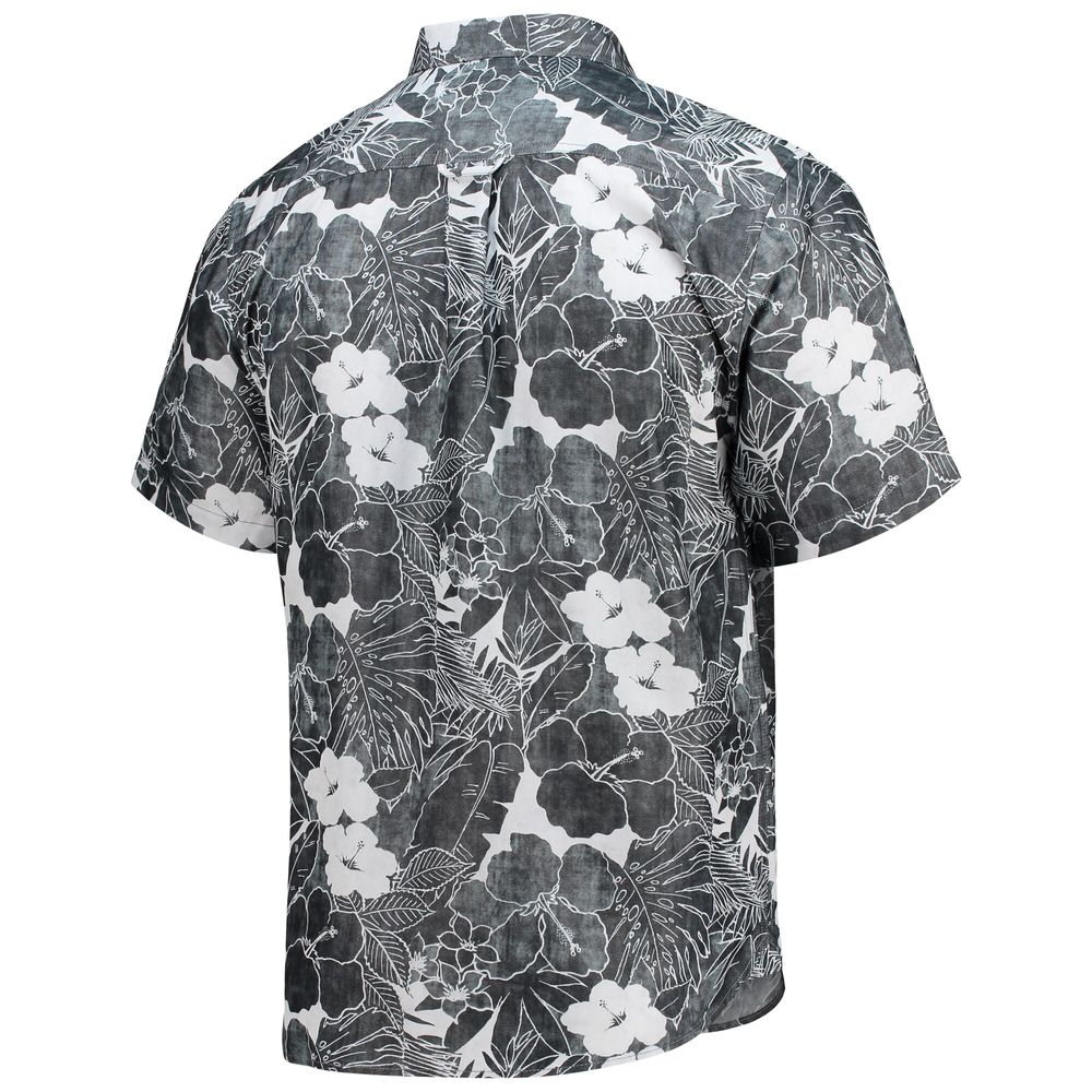 Men's Tommy Bahama Black Vanderbilt Commodores Coconut Point Playa Flora IslandZone Button-Up Shirt