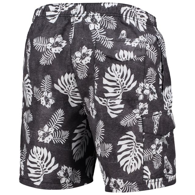 Short de bain Tommy Bahama Black Vanderbilt Commodores Naples Parrot Paradise pour homme