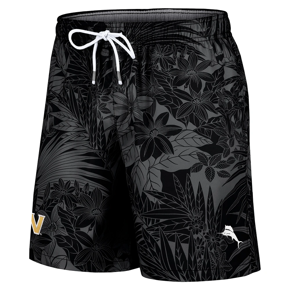 Short de bain Tommy Bahama noir pour homme, Vanderbilt Commodores, Santiago Palms