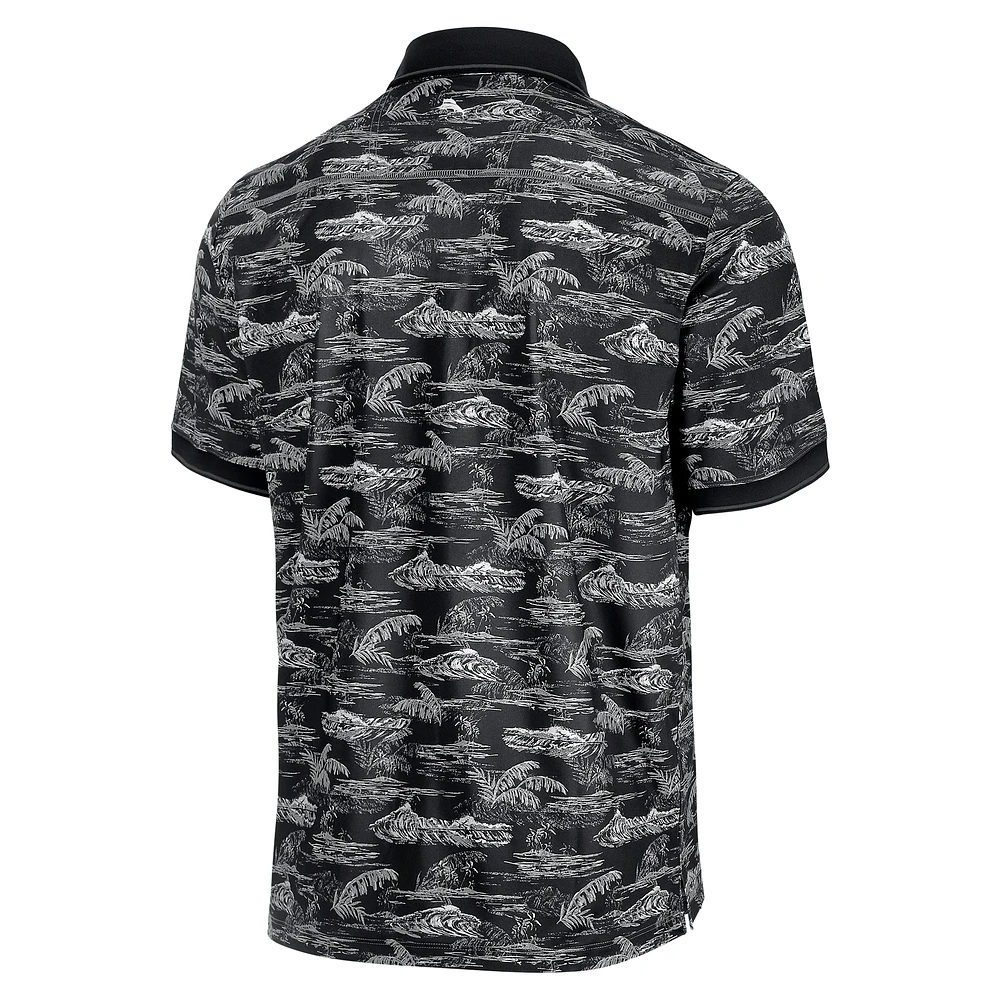 Men's Tommy Bahama Black Vanderbilt Commodores Sport Bay View IslandZone Polo