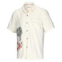 Men's Tommy Bahama Cream Vanderbilt Commodores Paradise Fly Ball Camp Button-Up Shirt