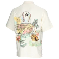 Chemise boutonnée Tommy Bahama Cream Vanderbilt Commodores Paradise Fly Ball Camp pour homme