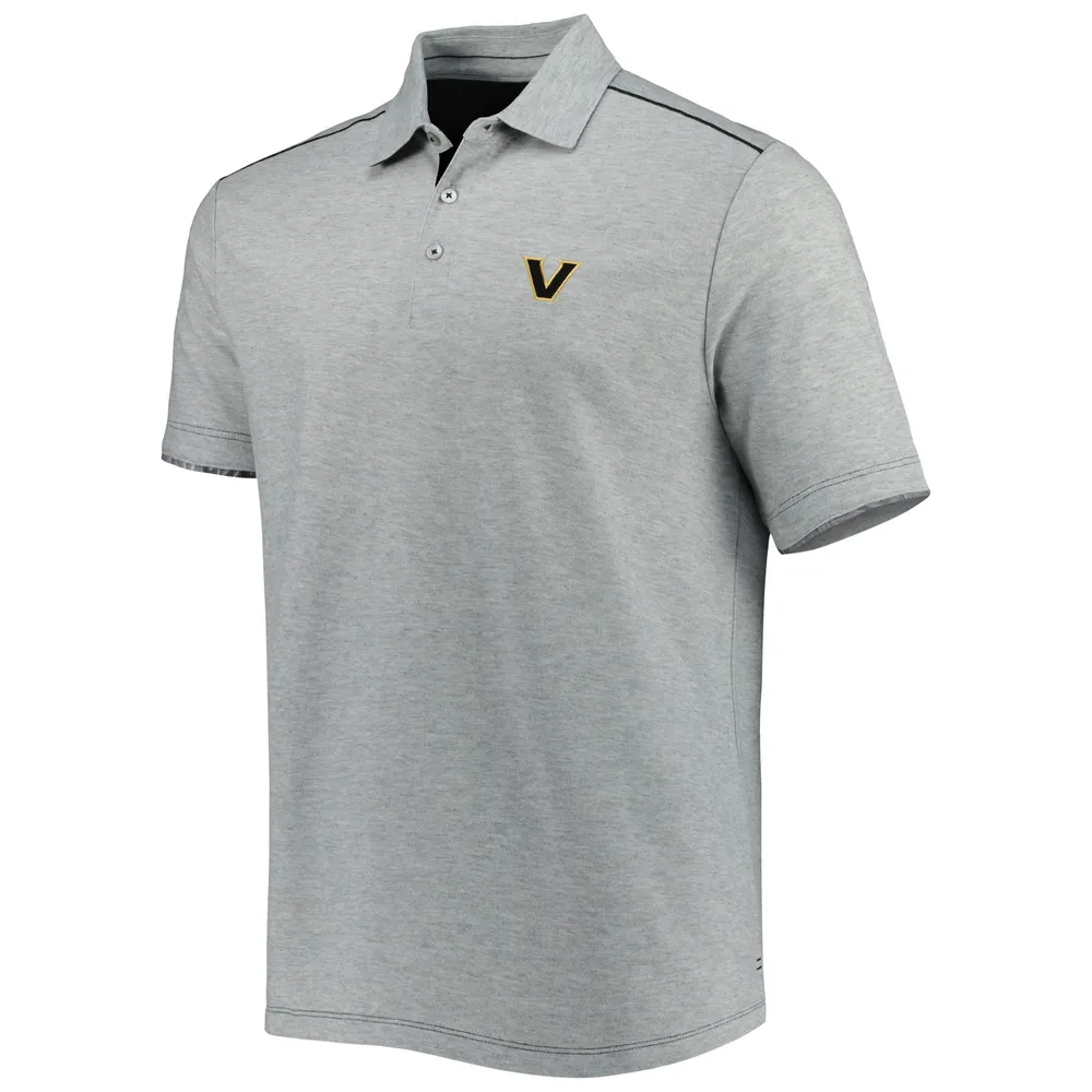 Men's Tommy Bahama Heathered Gray Vanderbilt Commodores IslandZone Tailgater Polo