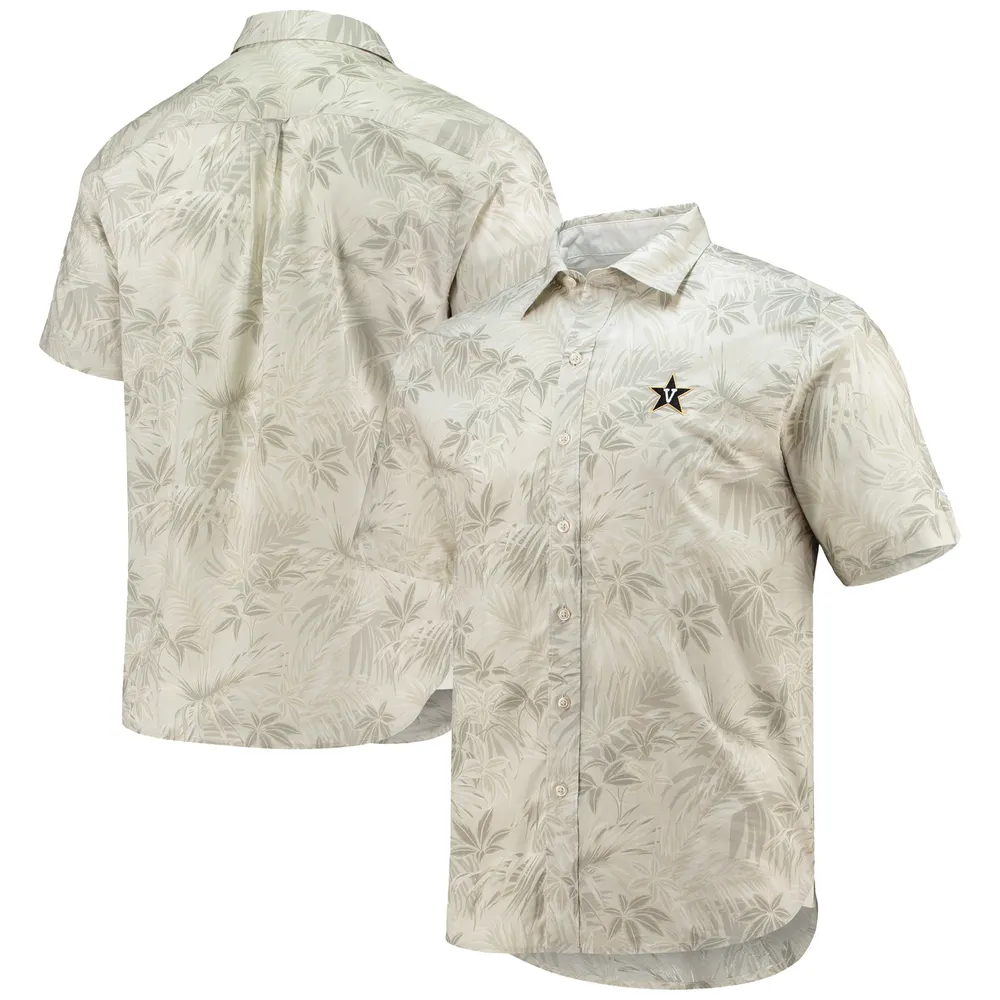 Chemise boutonnée Tommy Bahama Oatmeal Vanderbilt Commodores Reign Forest Frondes pour homme