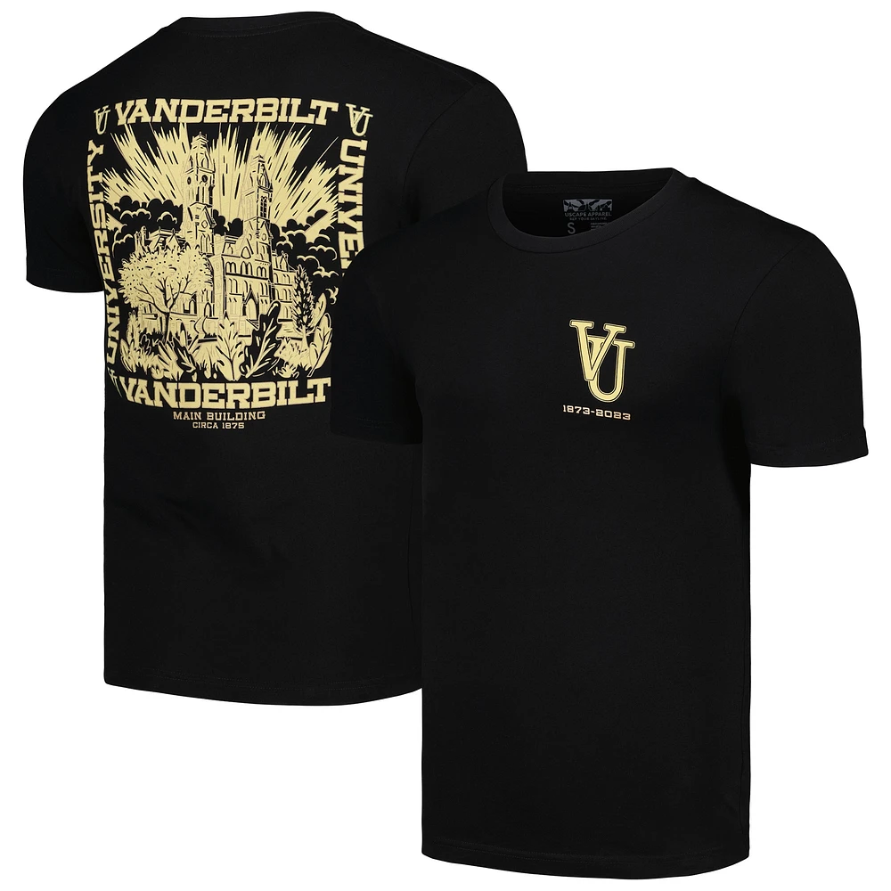 T-shirt noir Uscape Apparel pour hommes Vanderbilt Commodores 150e anniversaire