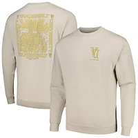 V119154 VANDY KHAKI USCAPE VANDERBILT 150 ANNIVERSARY COASTAL CREWNECK SWTMENCRW