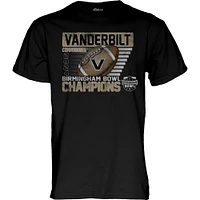 Unisex Blue 84 Black Vanderbilt Commodores 2024 Birmingham Bowl Champions T-Shirt