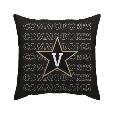 Vanderbilt Commodores 18'' x 18'' Echo Wordmark Poly Span Décor Pillow