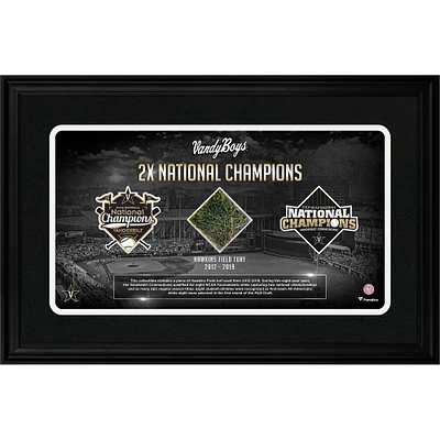 Vanderbilt Commodores Framed 10" x 18" Team Collage with a Piece of Game-Used Artificial Turf