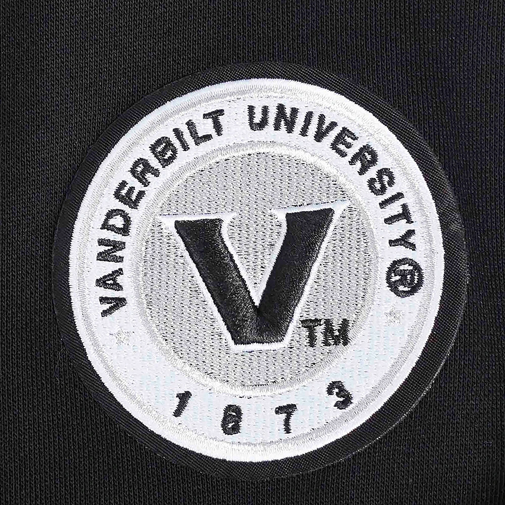 Sweat-shirt court Pro Standard noir Vanderbilt Commodores Pearl pour femme