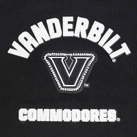 Women's Pro Standard  Black Vanderbilt Commodores Pearl Cropped Pullover Sweatshirt