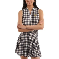 Robe plissée Mackenzie noire/dorée pour femme de la collection Tailgate Vanderbilt Commodores