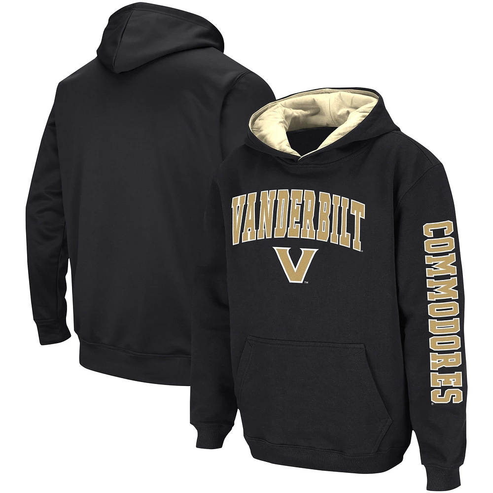 Sweat à capuche noir Vanderbilt Commodores 2-Hit pour jeunes Colosseum