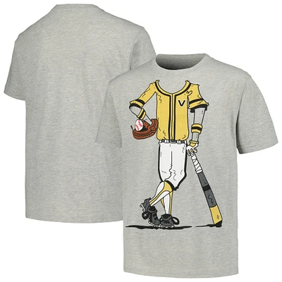 T-shirt de joueur baseball Wes & Willy Grey Vanderbilt Commodores pour jeunes