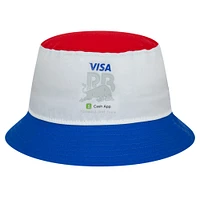 Men's New Era White RB Visa Cash App Essential Color Block Bucket Hat