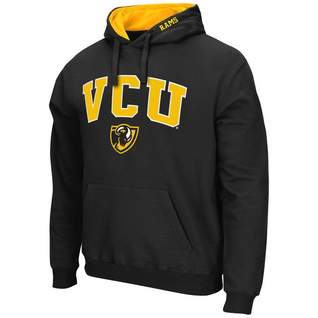 Chandail à capuchon noir Colosseum VCU Rams Arch et logo pour hommes