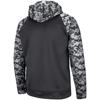 Men's Colosseum Charcoal VCU Rams OHT Military Appreciation Digital Camo Pullover Hoodie