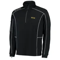 Columbia Golf Black VCU Rams Shotgun Omni-Wick Veste à enfiler quart de zip pour homme