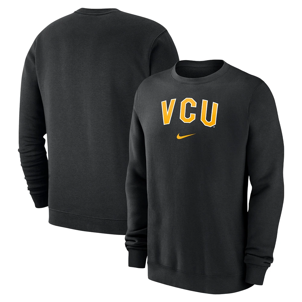 Sweat-shirt en molleton Nike Arch Club VCU Rams noir pour homme