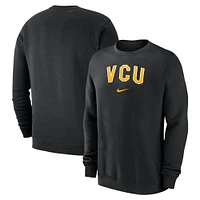 Men's Nike  Black VCU Rams Arch Club Fleece Pullover Sweatshirt