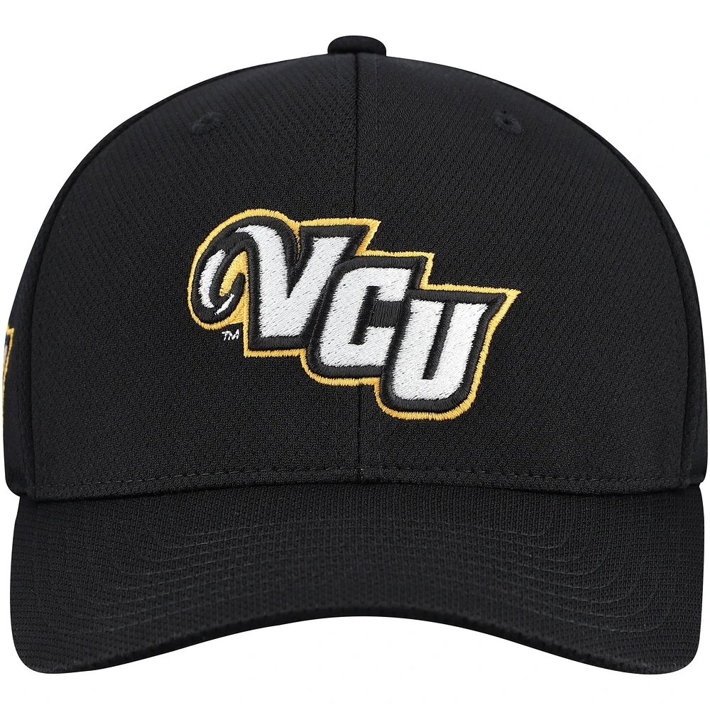 Men's Top of the World Black VCU Rams Reflex Hybrid Tech Flex Hat