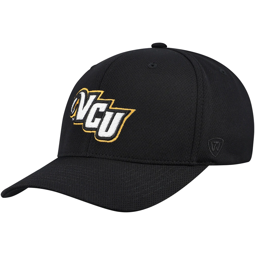 Men's Top of the World Black VCU Rams Reflex Hybrid Tech Flex Hat