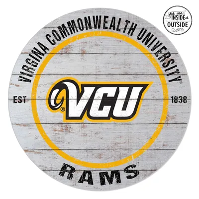 VCU Rams 20'' x 20'' Indoor/Outdoor Weathered Circle Sign