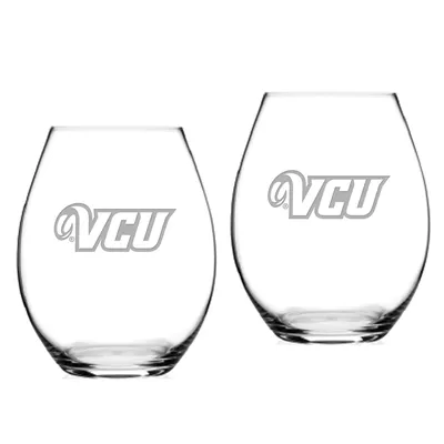 VCU Rams 20oz. 2-Piece Riedel Stemless Wine Glass Set