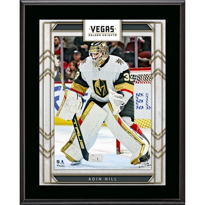 Plaque de joueur sublimée Adin Hill Vegas Golden Knights 10,5" x 13"