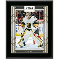 Plaque de joueur sublimée Adin Hill Vegas Golden Knights 10,5" x 13"