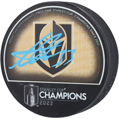 Rondelle de hockey autographiée par Adin Hill Vegas Golden Knights, championne de la Coupe Stanley 2023