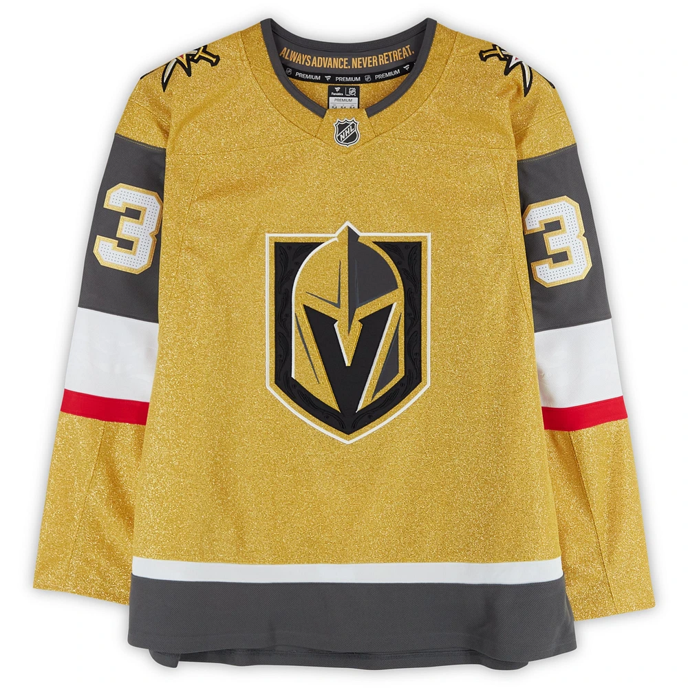 Adin Hill Vegas Golden Knights Autographed Gold Fanatics Premium Jersey