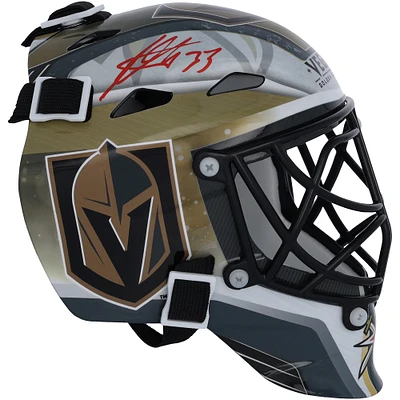 Masque de gardien de but miniature autographié par Adin Hill Vegas Golden Knights