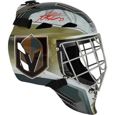 Masque de gardien de but réplique autographié par Adin Hill Vegas Golden Knights