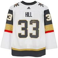 Maillot authentique adidas blanc autographié par Adin Hill Vegas Golden Knights avec écusson de la finale de la Coupe Stanley 2023