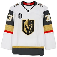 Maillot authentique adidas blanc autographié par Adin Hill Vegas Golden Knights avec écusson de la finale de la Coupe Stanley 2023