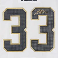 Maillot authentique adidas blanc autographié par Adin Hill Vegas Golden Knights avec écusson de la finale de la Coupe Stanley 2023