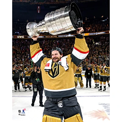 Adin Hill Vegas Golden Knights Unsigned 2023 Stanley Cup Champions Raising Photograph