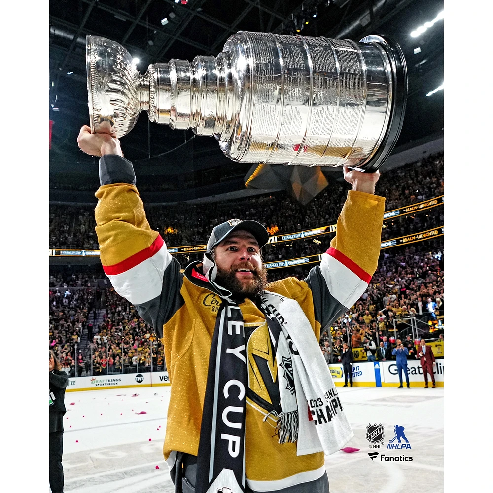 Alex Pietrangelo Vegas Golden Knights Unsigned 2023 Stanley Cup Champions Raising Photograph