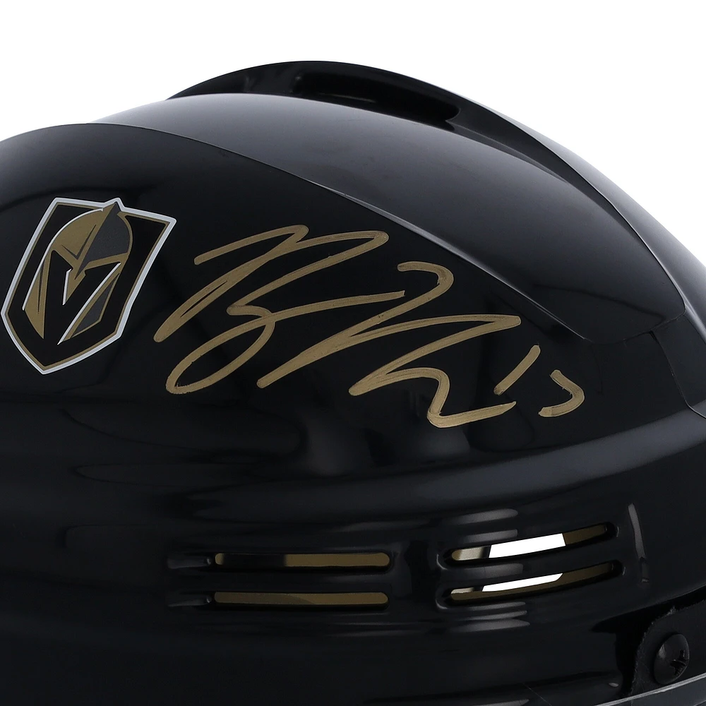 Casque mini noir autographié par Ben Hutton Vegas Golden Knights