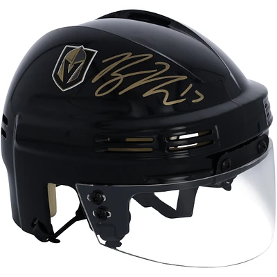 Casque mini noir autographié par Ben Hutton Vegas Golden Knights