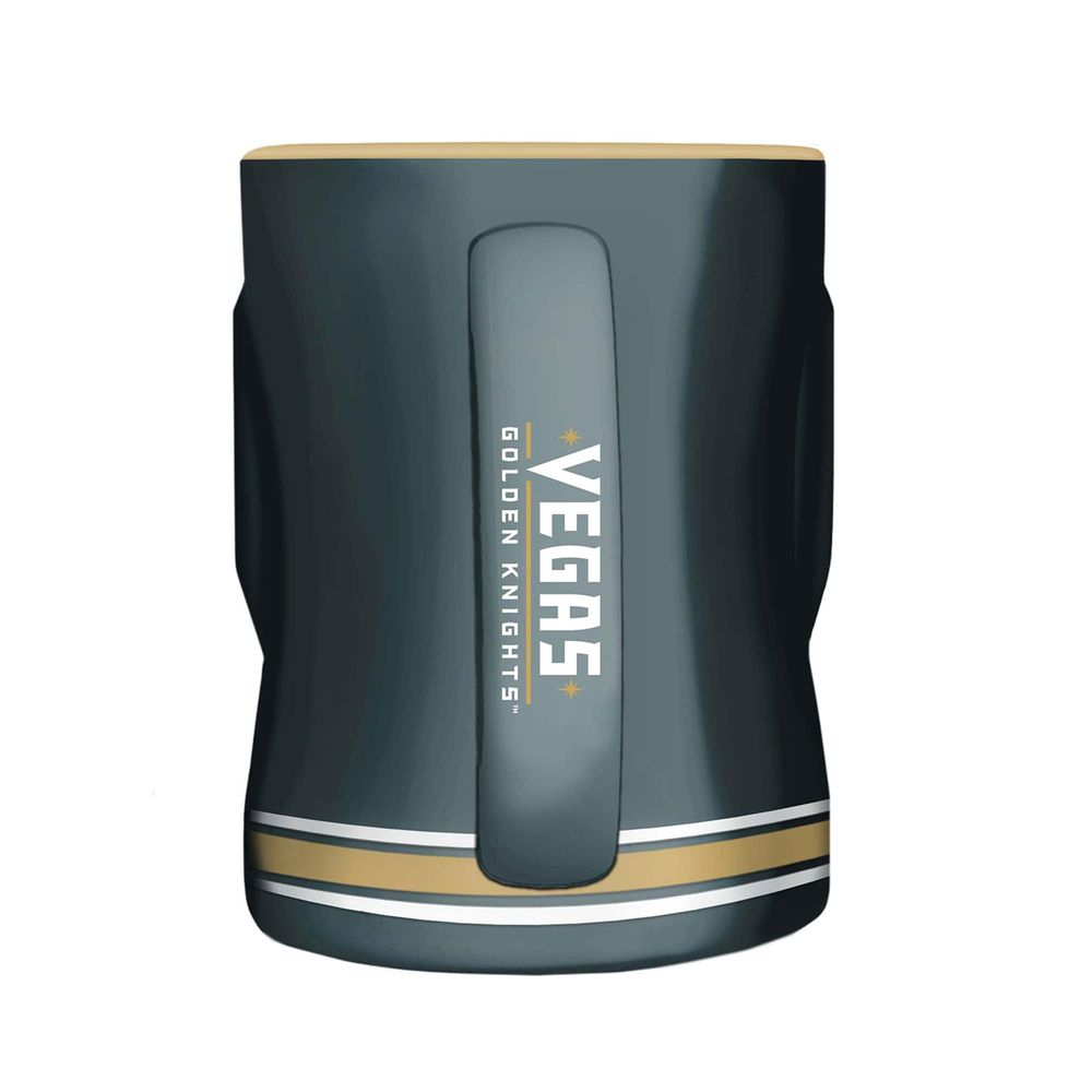 Black Vegas Golden Knights Sculpted Relief Mug