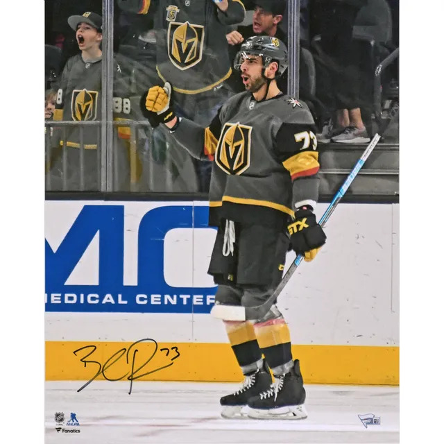 Reilly Smith Vegas Golden Knights Autographed 16 x 20 Gold Jersey Skating  Photograph