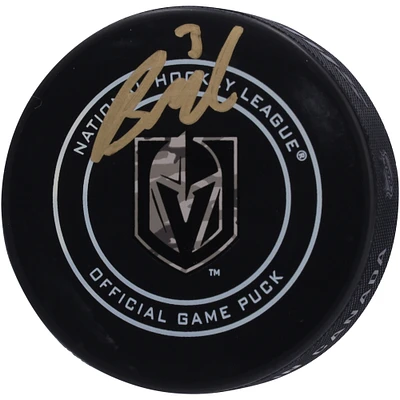 Rondelle de match officielle autographiée par Brayden McNabb Vegas Golden Knights